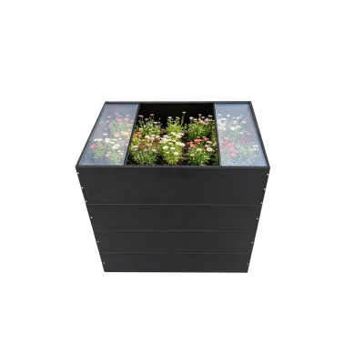 Multi-Tier Elevated Heavy-Duty Metal Raised Garden Bed Cold Frame Cover Iron Planter Box Home Outdoor Vegetables
