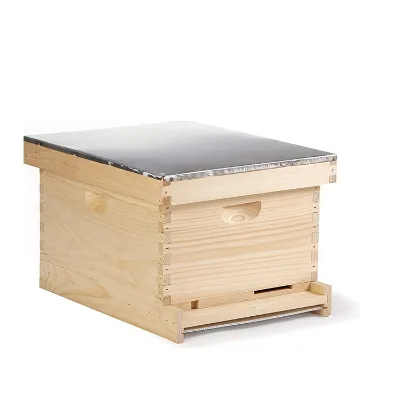China Fir Wood Single Level Unassembled Complete Langstroth Beehive Deep Brood Box