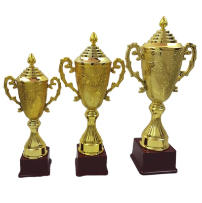 Last Style Plastic Customized Golden Trophies Trophy
