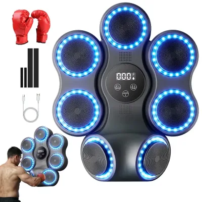 Smart Blue Tooth Music Wall Mounted Boxing Target Music Boxing Machine With Boxing Gloves