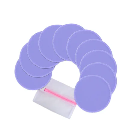 Washable Maternity Breathable Three-layer Waterproof Solid Color Bamboo Fiber Nursing Pad with Custom Print Design