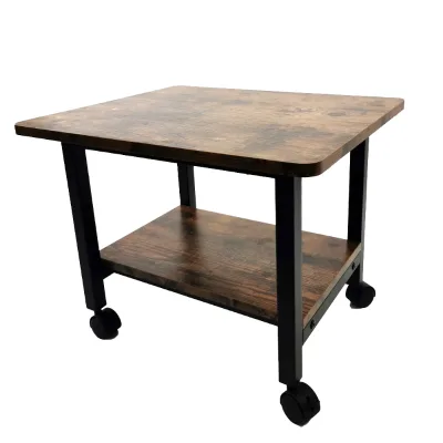 Movable Laser Printer Cart Large Machine Stand Under Desk Heavy Duty Rolling Table with Storage Floor-Standing Rack on Wheels