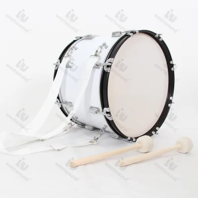 Classical White Felt Head Wood Marching Drum Sticks with Wool Snare for Drum Players