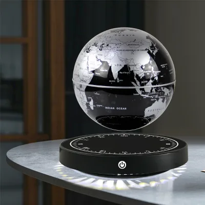 Table Map Blue Black Color Magnetic Levitation Globe Educational Sources Rotation Floating World Globe Home Decor