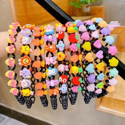 Braided Headbands with Clips Cartoon Twist Hairbands Hollow Headband Sweet Girl Princess Hair Accessories for Girls Teens