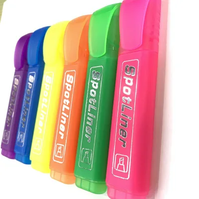 Factory Price Hot Sale Chisel Tip Bright Colors Fluorescent Highlighter Pen Set for Adults Kids