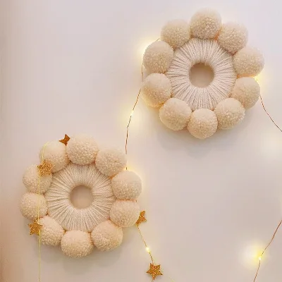 Cute Nordic Handmade Flower Kids Living Room Decor Home Accessories Wall Hanging Decoration Art Craft