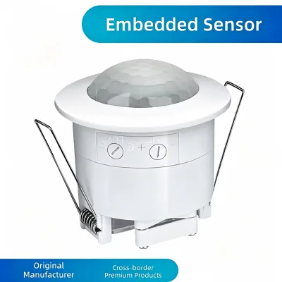 Mini Infrared Human Body Sensor Ceiling-Mounted Smart Dimmable Motion-Activated Switch IP20 Rating for LED/Incandescent Lights