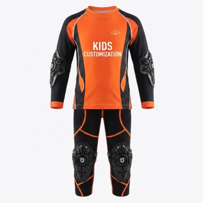 Teenagers/Kids Breathable Lightweight Unisex Protective Gear Set Armored Short/Long Sleeve Top Pant Elbow/Knee Pads