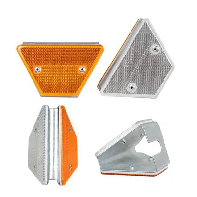 China Wholesale Trapezoid Metal Single Reflector Reflective Sheeting Delineator Red/White/Yellow 50x115x70mm