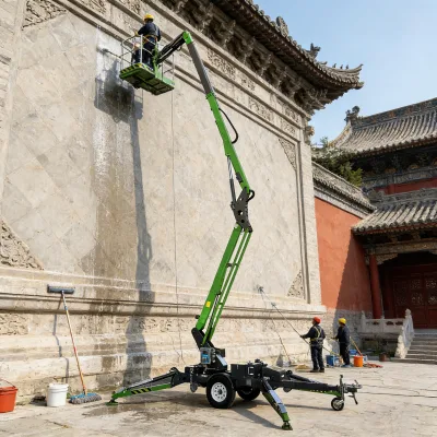 CE 35' Trailer Mounted Boom Lift Towable Man Lift