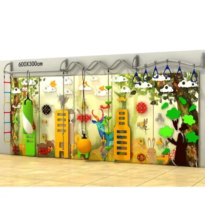 Custom FRP Kids Climbing Wall CE Certified Rock Climbing Wall for Amusement Park Gym