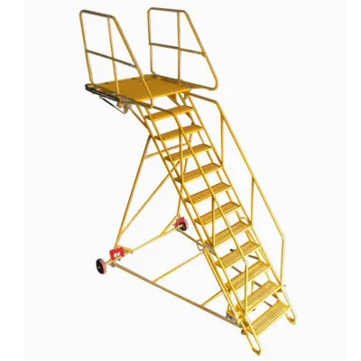 Rolling Platform Ladder Rolling Ladder Stand Aircraft Maintenance Ladder