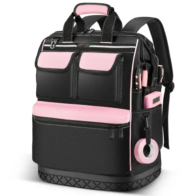 Durable Large Capacity Waterproof Colorful Multi Pocket Tool Backpack for Women