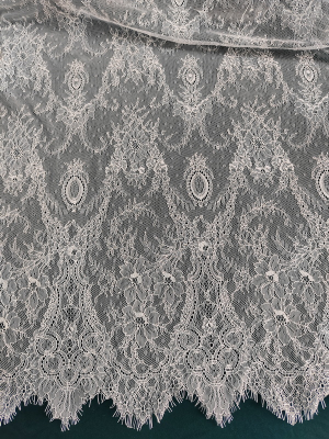 Nylon Cord French Lace Fabric Eco-Friendly Voile with Floral Pattern for Shoes and Eyelash Design