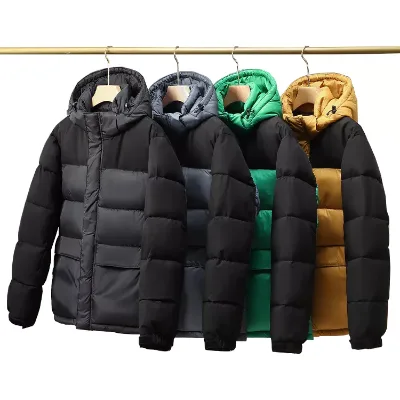 High Quality Breathable Outdoor Men Parkas Thicken Warm Coat Mens Hooded Patchwork Jackets Winter Windbreaker Jacket