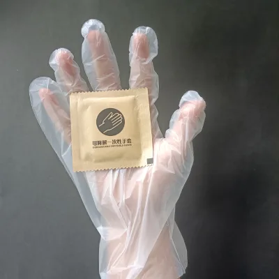 Factory Hot Selling Food Grade Disposable PE Gloves Individually Packed Waterproof Non-Slip Oil Proof for Dish Washing Home Use