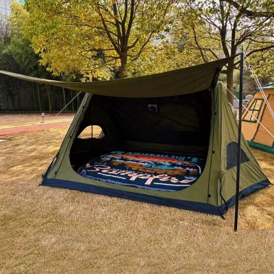 Large Four Season Camping Tent Outdoor Camping Poly Cotton Canvas Hot Tent with Stove Picnic Tent