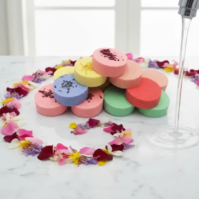 Hot Selling Handmade Natural Organic Bath Bubble Clean Custom Fragrant Colorful Flower Fizzer Bath Bombs for Home Use