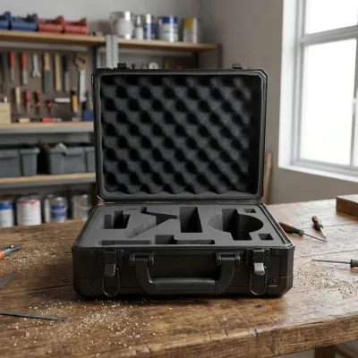 Waterproof Hard Case with Foam Insert, Portable Tool Box