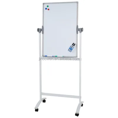 KBW Reversible Rolling White Board Double Side Mobile Magnetic Dry Erase Whiteboard Easel on Wheels for Office Conference School
