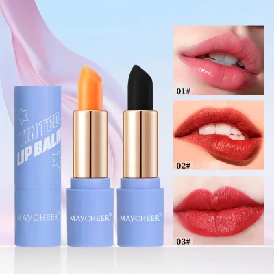 Wholesale Vegan Lipstick Herbal Organic Temperature Color Change Black Lasting Nourishing Lip Makeup Custom Organic Labeling
