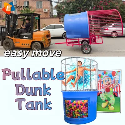 Dunk a Buddy Seat Latch Mechanism Safe Water tank Machine with 2 Stairs with CE for Kids for Largr Events