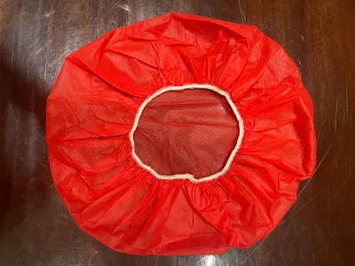 Red Color Non Woven Bouffant Cap 30gsm