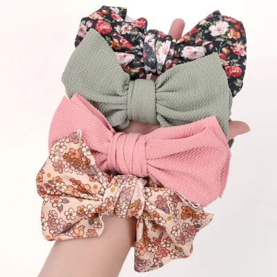 Large Hair Bow Headband Children Turban Girls Elastic Hair Band Big Bow Head Wrap Bandages Kids Hair Accessories