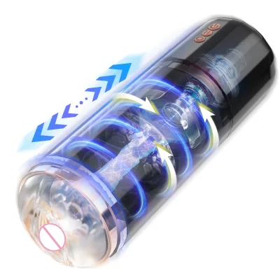 Automatic Male Masturbator with 10 Vibration & 5 Thrusting Modes Rechargeable USB IPX4 Waterproof ABS+TPE Material for Men