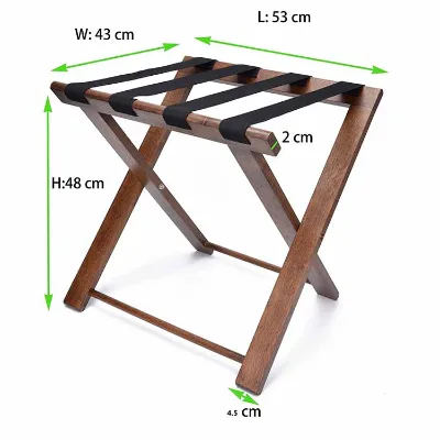 Hotel Supplies Wood Foldable Luggage Racks For Hotels
