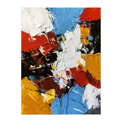 Original Handpainted and Printed Abstract Wall Art Living Room Decorative Canvas Oil Frameless for Easy Mounting