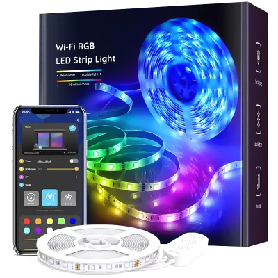 240V 230V 110V 220V Rgb 5050 Smart Led Strip Christmas Hot Sell Led Strip Light Uk Plug Color Light Led Strip Light
