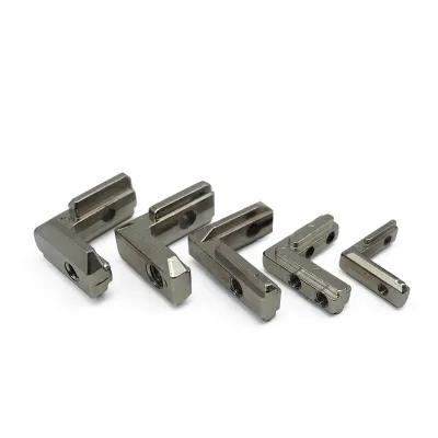 Connector Angle Bracket M8 Brace Interior Shapes China Factory Aluminum Tube Die Cast Zinc L Shape Connectors
