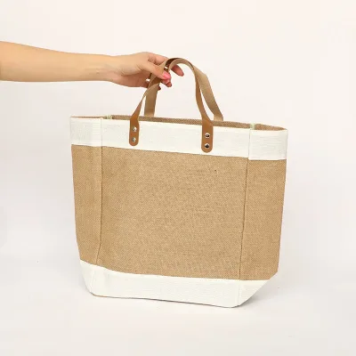 Customizable Eco Friendly Custom Logo Garment Cloths Jute Shopping Tote Bags Jute Gift Bag