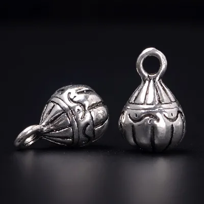 Retro Silver-Plated Buddha Bead Accessories 10mm Ball Pendants DIY Jewelry Findings
