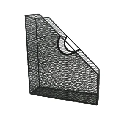 High Quality Office Desktop Stationery Morden Metal Wire Mesh Accessories Desk Organizer Magazine Holder Stand File Holder