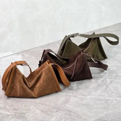 Wholesale Korean Vintage Genuine Leather Tote Bags With Adjustable Straps Crossbody Bags Casual Ladies Bag For Shopping Travel