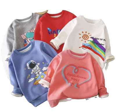 Wholesale 2025 New Spring and Autumn Children's Sweatshirt Boys and Girls Cartoon O-neck Hoodies