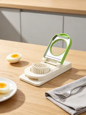 Stainless Steel Eco-Friendly Portable Manual Egg Slicer Household Divider Cutting Evenly Easy to Clean Kitchen Gadgets
