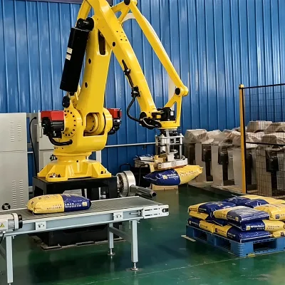 Dust Free Depalletizing Intelligent Robotic Arm for Depalletizing and Unpacking Bag Packed Gypsum Powder
