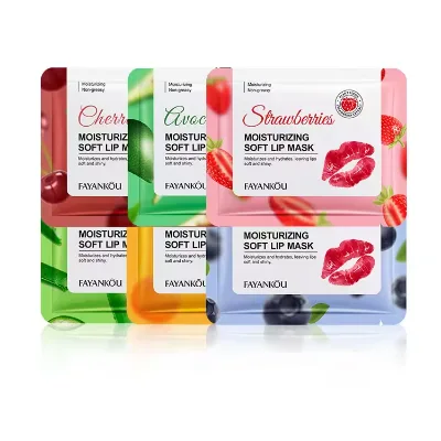 FAYANKOU Korean Cosmetics Crystal Collagen Lip Mask Pink Lip Patches for Moisturizing Skin Care Beauty Product With Lip Plumper