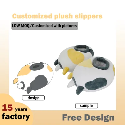 Factory Wholesale Soft and Comfortable Women Plush Slippers Kawaii Cartoon Warm Thick China Slippers
