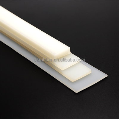 Nature colour heat resist flat silicone strip