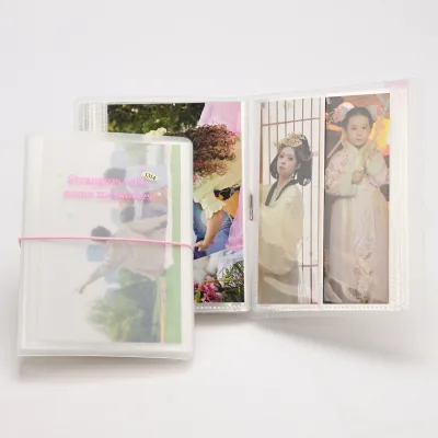 Custom 2x6 4x6 Inch Portable Eco Friendly Plastic Photo Album with PP Cover for Family Photos and Personal Storage Keepsake Book