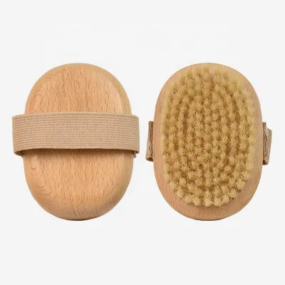 USMILEPET Hot Sale Natural Soft Bristle Dog Bath Brush With Elastic Band Pet Shampoo Brush for Cats Dogs