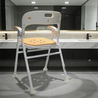 Anti-Slip Shower Seat with 304 Stainless Steel Screws, Rust-Proof for Long-Lasting Use