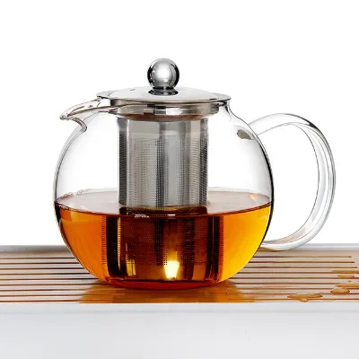 Hot Sale!!!High Borosilicate Glass Tea Pot Set With Infuser Customized Logo and Custom Packing OEM ODM Glass Teapot