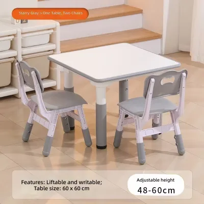 Modern Plastic Kids School Furniture Drawing Table and Chair Set with Eco-Friendly Safety Features for Bedroom and Living Room