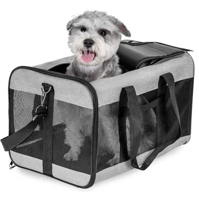 Factory Wholesale Custom Zipper Oxford Cloth Eco-Friendly Airline Approved Expandable Pet Carrier Backpack Travel Bag